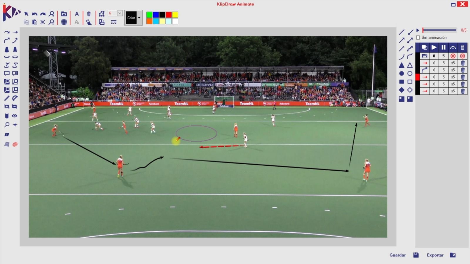 Programa Klipdraw para videoanálisis deportivo